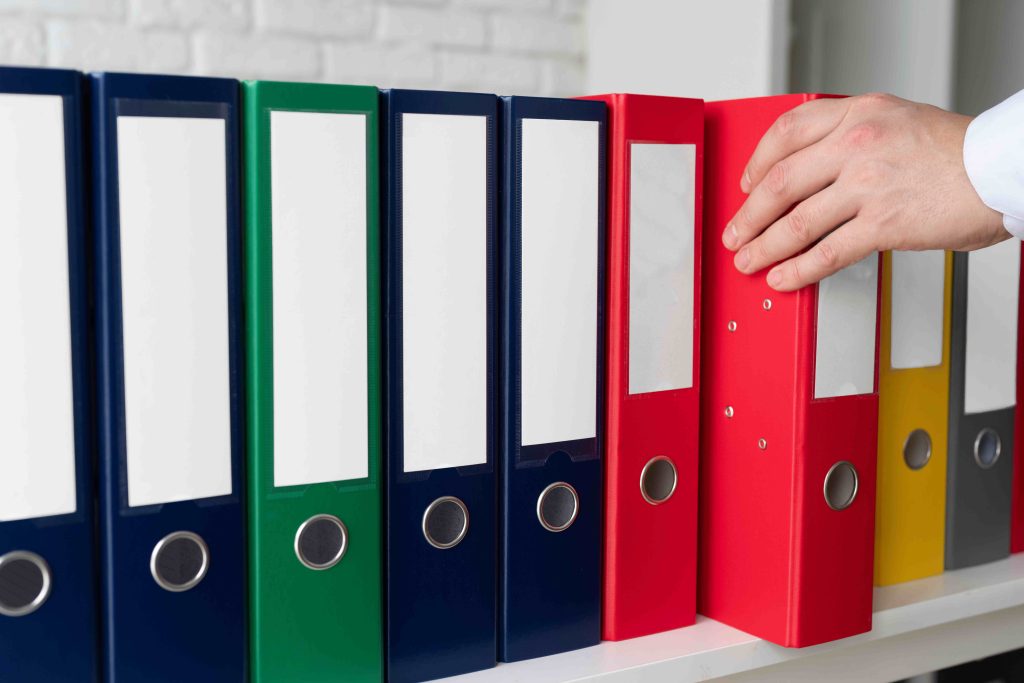 Ring binder used for storing documents